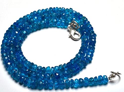 Fil apatite bleue naturelle le cadeau précieux et mémorable pour elle