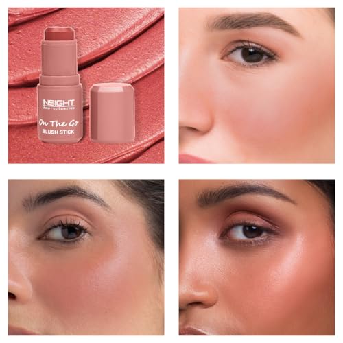 Insight Cosmetics On The Go Blush Stick| Long Lasting| Easy Color Payoff| Infused with Vit-E, 6.5gm(Rouge Red) - Image 7