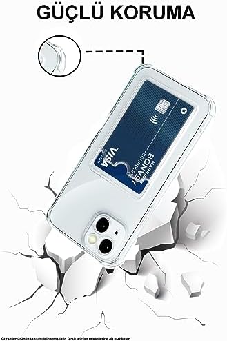 KZY İLETİŞİM Samsung Galaxy A54 Kapak Kamera Korumalı Kartlıklı Darbe Emici Özellikli Şeffaf Silikon Kılıf - Görsel 4