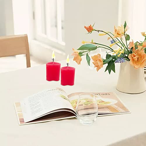 2 Pcs Heart Shape Candles For Valentine's Day, Candles,Dripless & Long Lasting Smokeless Red Heart Shaped Candles For Mood,Romantic Decor,Pool,Dinners,Home,Wedding,Crafts #TOP6