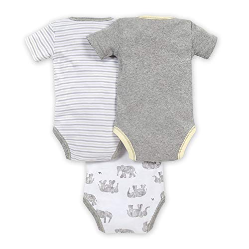 Image of Burt's Bees Baby Baby Bodysuits, 3-Pack Long & Short-Sleeve One-Pieces, 100% Organic Cotton
