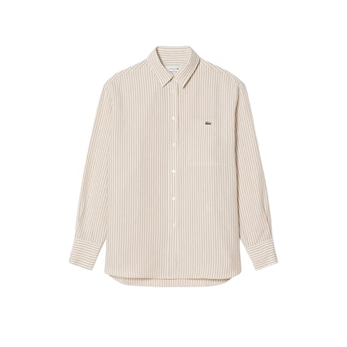 Image of Lacoste Womens Oversized Linen Blend Shirt