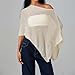 Women Sheer Poncho Top Knit Crochet Lightweight See Through Shawl Summer Shrug Beach Cover Up Light Yellow