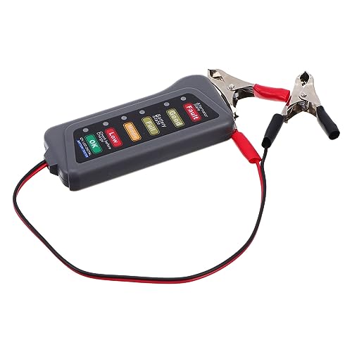 SOESFOUFU Automotive Battery Tester Car Battery Alternator Tester 2pcs Alligator Clip Led Lights