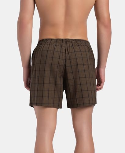 Image of Jockey 8222 Men Super Combed Mercerized Cotton Woven Checkered Inner Boxers with Ultrasoft and Durable Inner Waistband (Pack of 2, Colors & Prints May Vary)