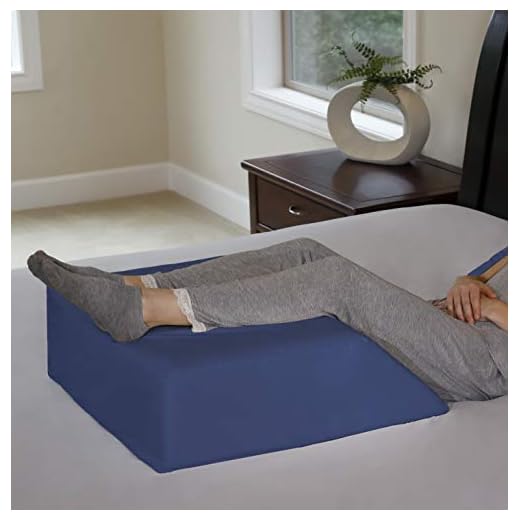 InteVision Ortho Bed Wedge Pillow with a 400 Thread Count, 100% Egyptian Cotton Cover (8" x 21" x 24")