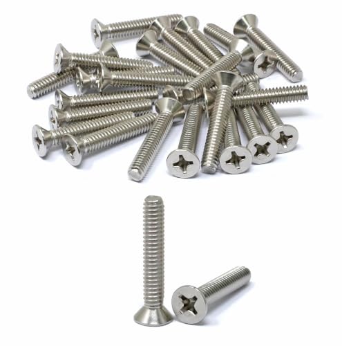 iexcell 25 pcs vis tête fraisée inox 304 1/4-20 x 1-1/2"