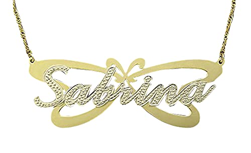 10K Yellow Gold Butterfly Personalized 
