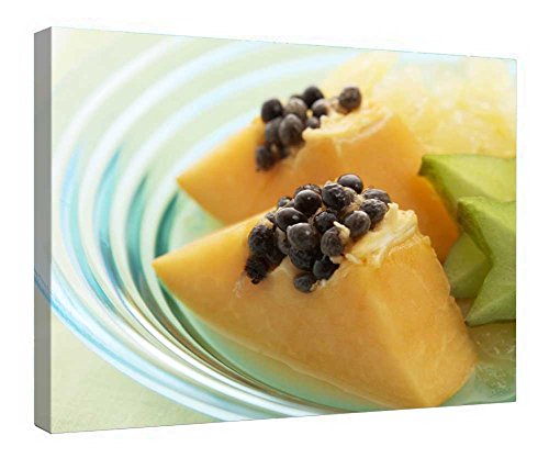 Toile encadrée en bois Fruits Dessert 40,6 x 50,8 cm pour tableau décoration cuisine