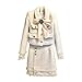 Winter Warme Dicke Tweed Zwei Stück Sets Frauen Wolle Mischung Patchwork Plaid 2 Stück Rock Sets Beige S COMP.Mischung günstig Kaufen-Winter Warme Dicke Tweed Zwei Stück Sets Frauen Wolle Mischung Patchwork Plaid 2 Stück Rock Sets Beige S