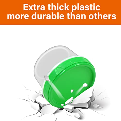 Eonjoe Extra Thick Freezer Container,12-Pack 8Oz Plastic Food Storage Jars Bowls Soup Jam Yogurt Cups With Screw Lid Kids Adult Snack Container -Reusable, Stackable #TOP4