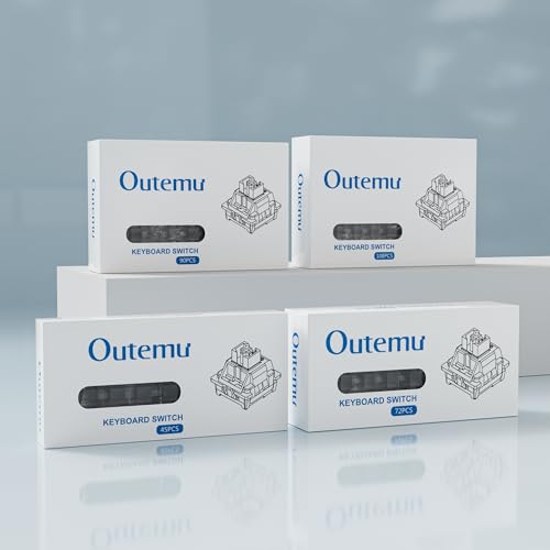 Image of Outemu 30 Pcs Keyboard Clickers for 3D Prints,Clicky Ice Blue Switches | Hot-swap Pre-Lubred 3-Pin Switches,Office,MX Style Crisp Click Sound for Mechanical Gaming Keyboards & 3D Printed Fidgets