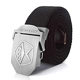 Befestigung: Schnalle HUYUEXIN Herren Jeans Canvas Gürtel - 3D CCCP Plus Größe Extra Langes Militärisches Taktisches Gurtband, Gürtel Der Sowjetischen Armee 1,5\