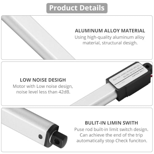 Varilla de empuje eléctrica y actuador lineal 12V con carrera de 30mm 3