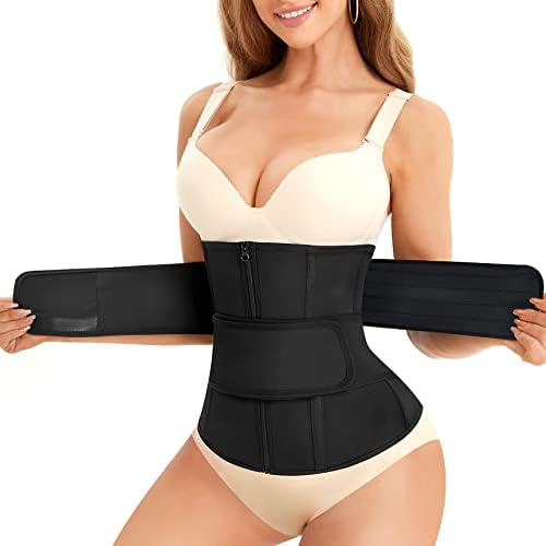 WANFISTO Waist Trainer for Women Corset Waist Cincher 2 IN 1 Waist Trimmer Hourglass Body Shaper