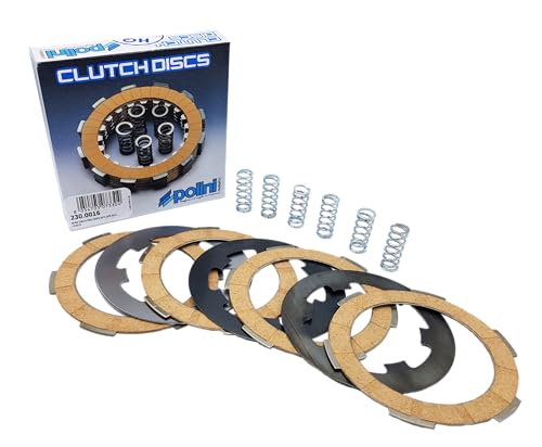  230.0016 KIT SERIE 4 DISCHI FRIZIONE POLINI 6 Molle PIAGGIO VESPA 50, 125 FL FL2 HP