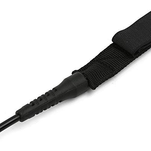 Ajcoflt Trela de surf Trela de prancha de surf Trela de aço liso Giratória Perna de corda Paddleboar