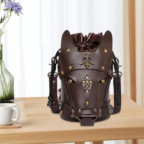 jojomis Crossbody Bag PU Leather Messenger Bag Shoulder Bag with Adjustable Strap Brown 7.48x4.92x8.66 inch3