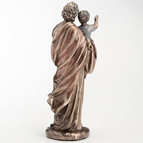 Figura Religiosa San José con Niño Jesús 6.25 pulg miniatura 4