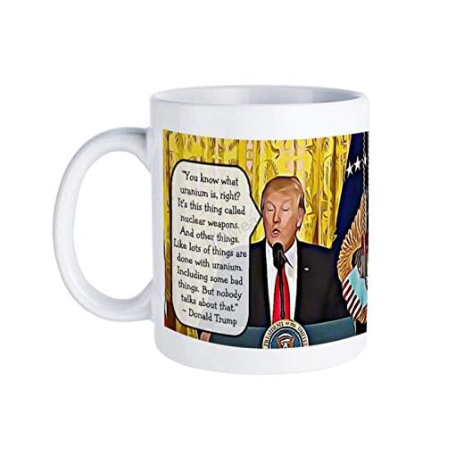 Keramisk kaffemugg idioter citat av Donald Trump nyhet tekoppar, 325 ml