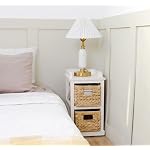 Set of 6 Rectangular Wicker Storage Baskets for Shelves - Image 2