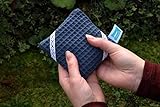 frotteestoff für handtücher  Rapskissen für Mikrowelle, 10cm x 10cm, Kühlkissen Knie, Waffelpiqué blau mit Borte
