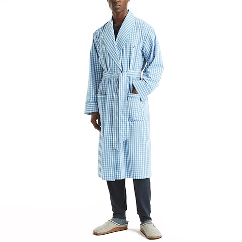 Nautica Mens Sustainably Crafted Plaid Robe
