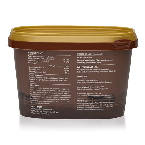 Equithrive Complete Joint Supplement Pellets with Resveratrol, Glucosamine, Chondroitin, Hyaluronic Acid and MSM for Horses, 1.65 lbs - Image 3