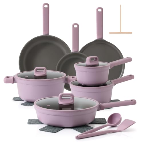 Image of SENSARTE 20Pcs Nonstick Pots and Pans Set, Non Stick Cookware Set