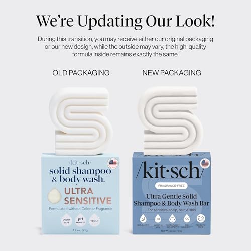 Image of Kitsch Ultra Sensitive 2-in-1 Shampoo Bar and Body Wash Bar Soap - 3.2 oz