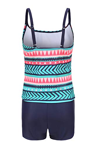 Girls Two Piece Swimsuits Tankini Bathing Suit with Boyshorts for Kids Swimwear Set2