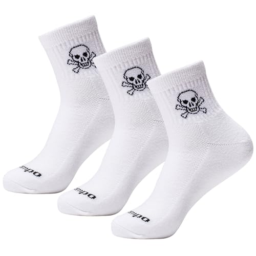 DEL CAMPO Performance Golf Socks – Premium Quarter-Height & Cushioned Socks with Unique Hand-Drawn Designs (Design 3-Pack)