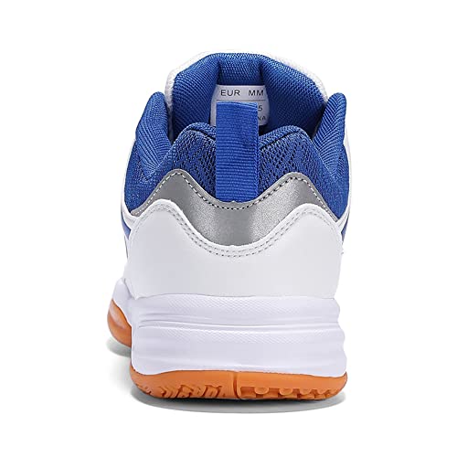 Feekwys Pickleball Shoes For Men Tennis Shoes Badminton Indoor Outdoor Court Training Shoes Racketball Squash Volleyball Sneaker Shoes Size 12.5(Blue-48) #TOP3