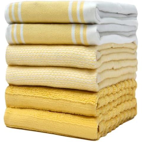 Premium Cotton Kitchen Towels 6 Pack Cover