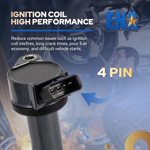 ENA Pack 6 Ignition Coil 3.5L V6 Compatible with Toyota Camry Sienna Avalon Highlander Rav4 Venza Lexus RX350 IS350 ES350 V6 2007 2008 2009 2010 2011 2012 2013 2014 2015 Coils for UF487 90919A2007