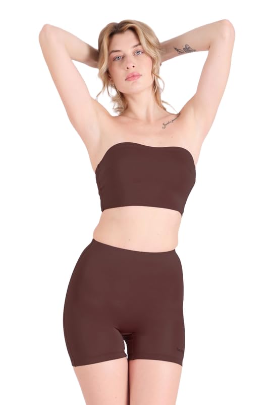 Heat Sync Warm Midrise Shorts for Women | Thermal Winter Innerwear Shorts with Sculpting Fit | Invisible Layering Under Sarees and Trousers-image-35