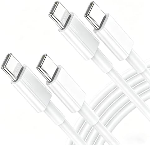Ofuca USB C to USB C Charger Cable, 60W 2PACK1.8M Type C Charger Fast Charging USBC Cable Compatible with iPhone 17 16 15 Pro, Samsung S24/S23, iPad Pro/Air, MacBook Pro 2020
