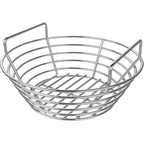 Orgneas Charcoal Ash Basket for Large Big Green Egg Grill Pit Boss, Stainless Steel Heavy Duty Charcoal Holder Fire Basket with Handles Cover