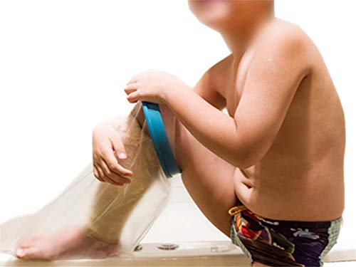 Kids Leg Cast Cover for Shower, Waterproof Cast and Wound Protector for Shower and Bath Watertight Protection to Pediatric Broken Leg Knee Ankle Foot Toe Wounds and Burns
