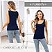 Toulite 4 Pcs Thermal Tank Tops Women Underwear Tops Sleeveless Undershirt for Women Cotton Camisole Warm Base Layer(Black, White, Dark Gray, Navy Blue,Medium)