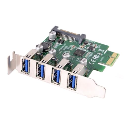 chenyang U3 101 CY   Adaptador de tarjeta de expansión PCI E a USB 3.0 HUB PCI Express de perfil bajo de 4 puertos para placa base