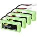 BT183342 BT162342 BT166342 BT262342 BT283342 BT266342 Replacement Battery Pack for Vtech Cordless Phone CS6114 CS6719 CS6124 CS6649 DS6151 AT&T CL4940 EL52300 Handset (4-Pack)