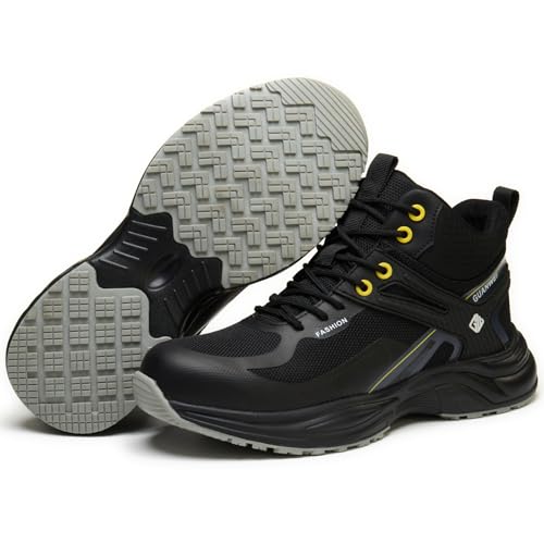 Image of Nutropa Steel Toe Boots for Men Women, Lightweight Work & Safety Shoes Outdoor Protection Footwear Puncture Proof Industrial and Construction Shoes