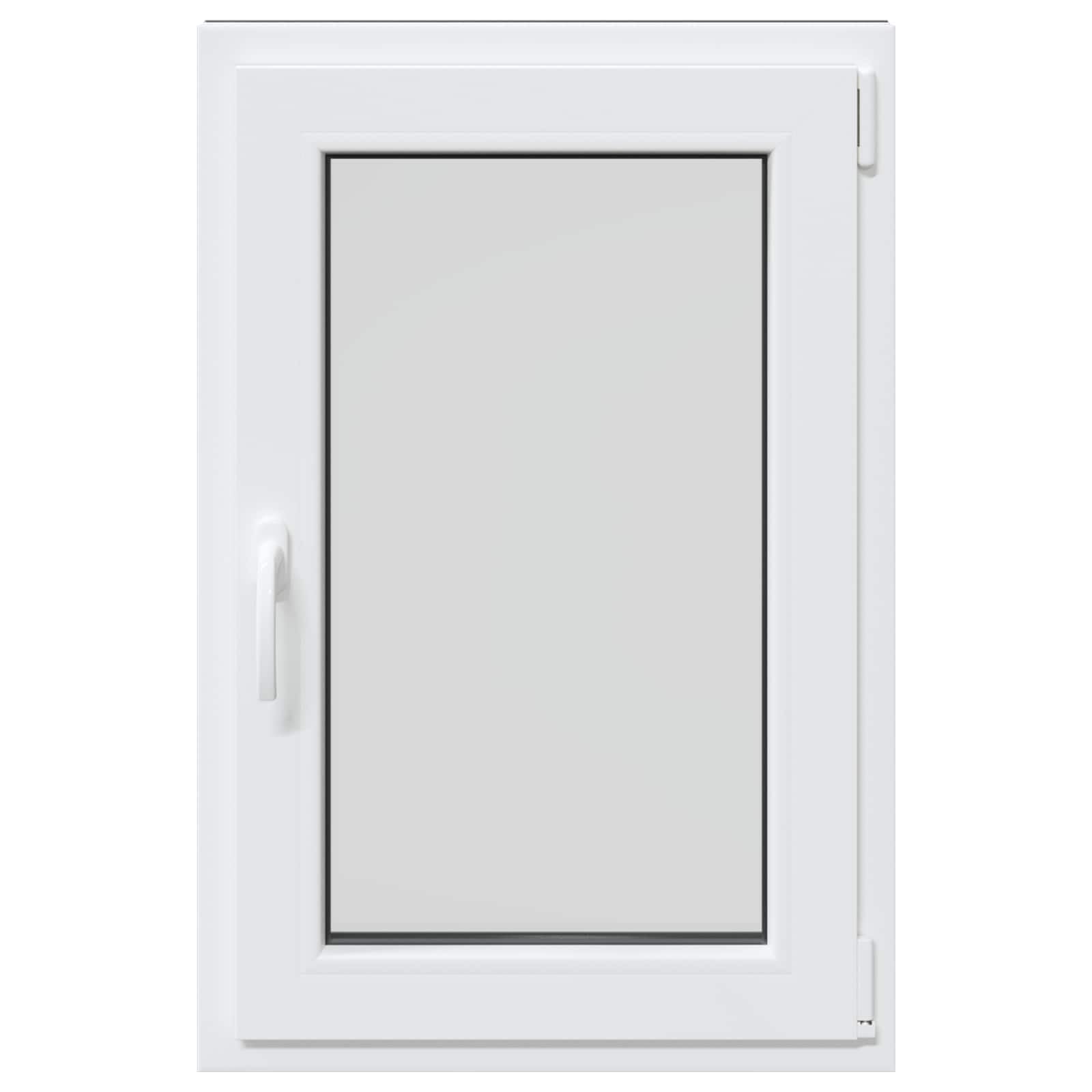 vidaXL Ventana de sótano RISOR 60 x 80 cm PVC y Vidrio Gris Antracita, Sótano, Aislante Térmico Moderno y Duradero para Ventanas Eficientes, Accesorios de Vidrio PVC Aislantes