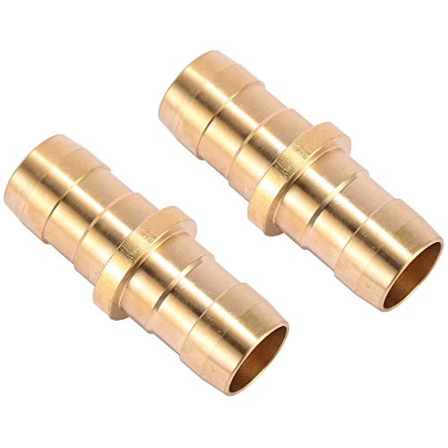 Sanpaint Brass Garden Hose Repair Connector With Clamps, Fit For 3/4" Or 5/8" Garden Hose Fitting, 2 Set #TOP4