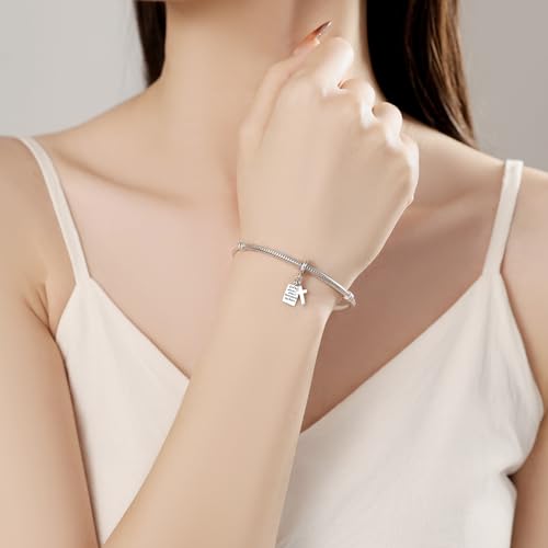 925 Sterling Silver Charms Fit Pandora Charms Bracelet God Has You In His Arms I Have You In My Heart Fit Wife Daughter Mother's Day Christmas Birthday Gift2