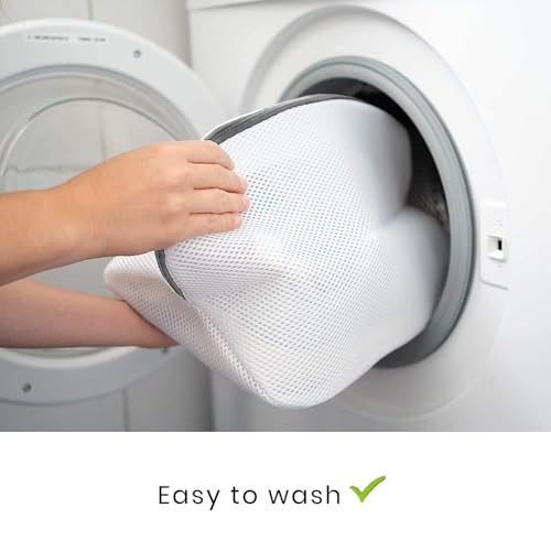 Image of Shoe Washing Machine Bag for Washer & Dryer, Reusable Mesh Laundry Bag with Side Zipper for Sneakers, Running Shoes, Toys & Socks, Durable 360 Cleaning Shoe Bag for All Shoe Sizes