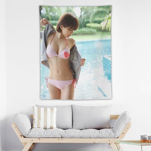タペストリー釈由美子 (1)インテリア 多機能壁掛け ファブリック装飾用品 おしゃれ モダンなアート模様替え 部屋 窓カーテン 新居祝い 個性ギフト30"x40" [3]