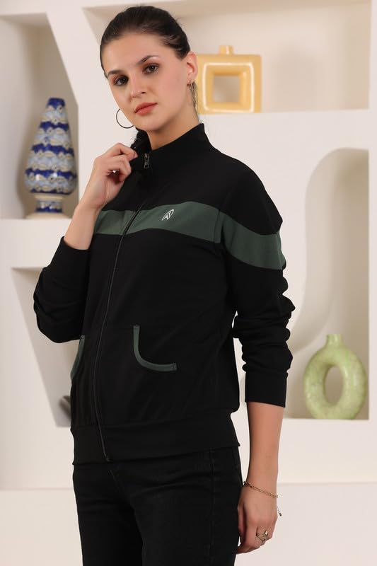ZICADA® Women's Athletic Gym Running Sports Track Jacket | Striped Full-Zip Jacket with Pockets | Long Sleeve Lightweight Outerwear for Hiking, Outdoor, and Sun Protection 2