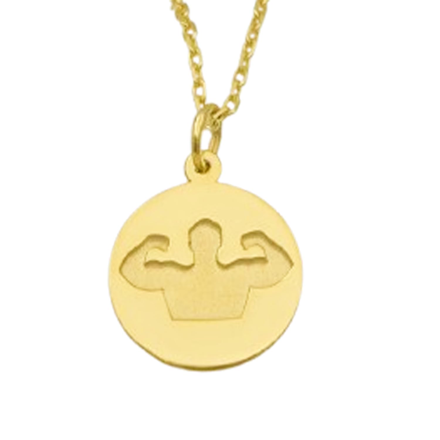 Collier bodybuilder en argent 925 fait main LKBEADS chaîne dorée chic - 5